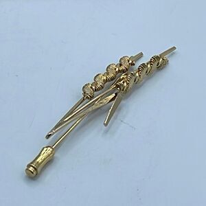 Vintage Double cat tail gold tone lapel pin.